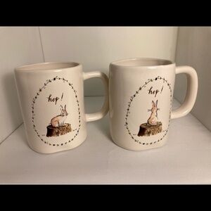 RAE DUNN HOP Mugs  w/ bunnies